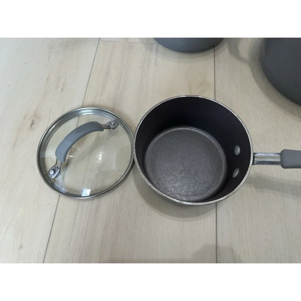 Rachael Ray Porcelain Nonstick Pot & Pan Set 2 Fry Pans & Stockpot